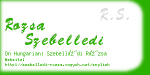 rozsa szebelledi business card